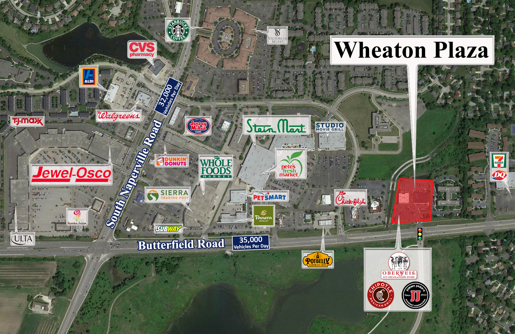 801-811 Butterfield Rd, Wheaton, IL for lease Aerial- Image 1 of 3