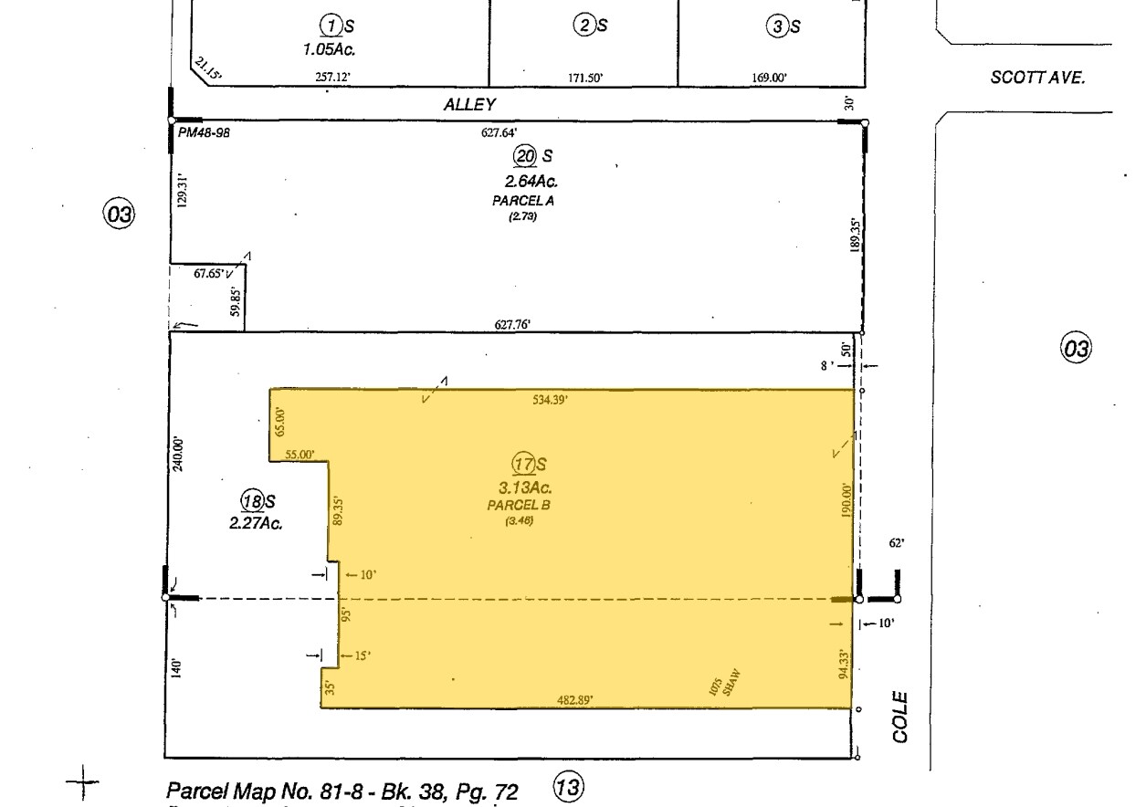 1075 Shaw Ave, Clovis, CA for sale Plat Map- Image 1 of 1