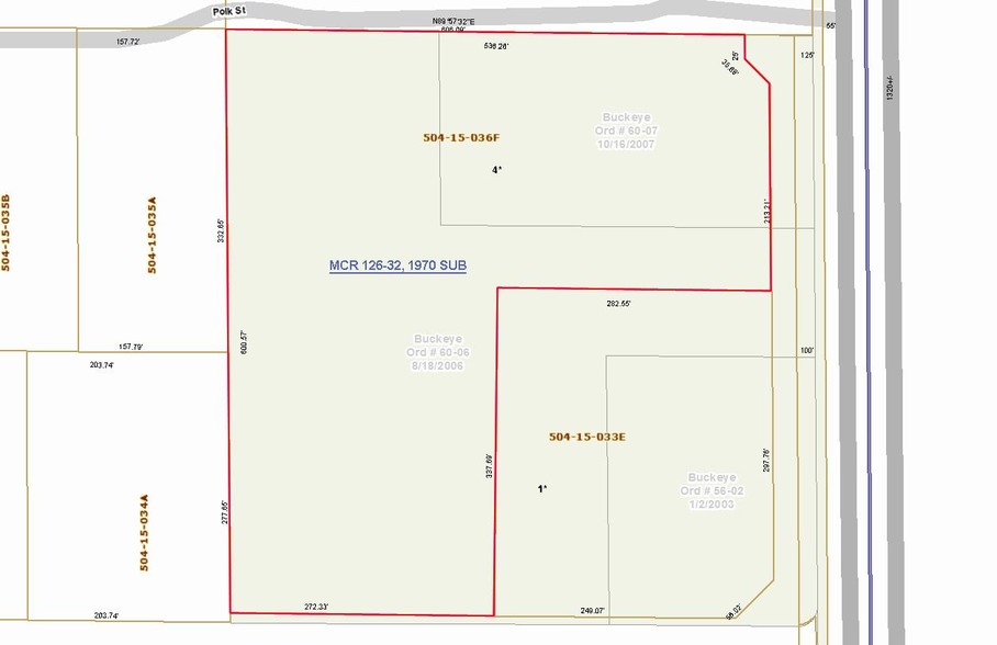 NWC Sun Valley Pky & Van Buren, Buckeye, AZ for sale - Plat Map - Image 3 of 4