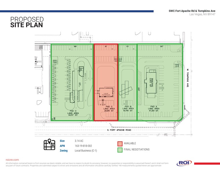 4730 S Fort Apache Rd, Las Vegas, NV for lease - Site Plan - Image 2 of 3