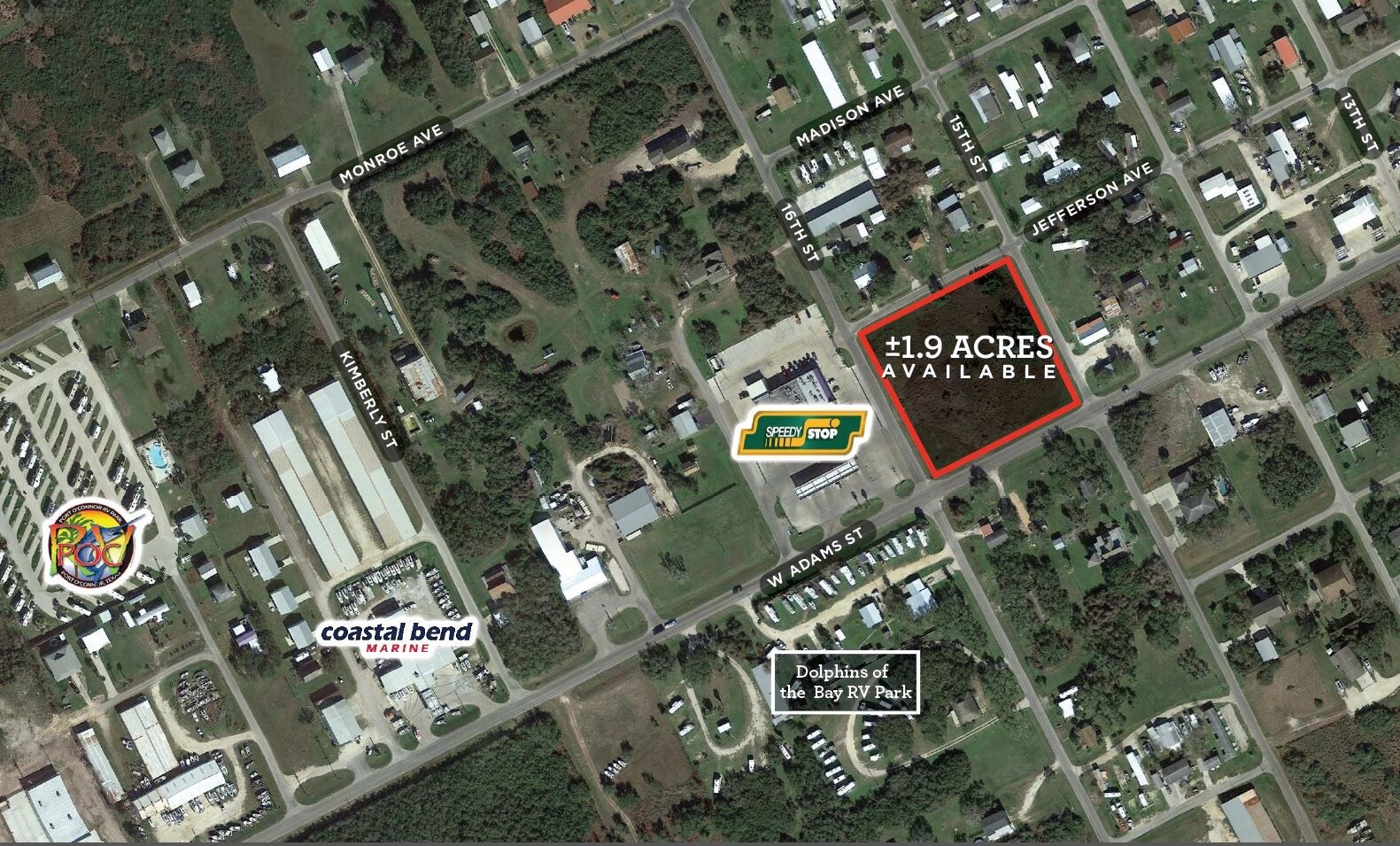 W Adams St, Port O'' Connor, TX for sale Aerial- Image 1 of 1