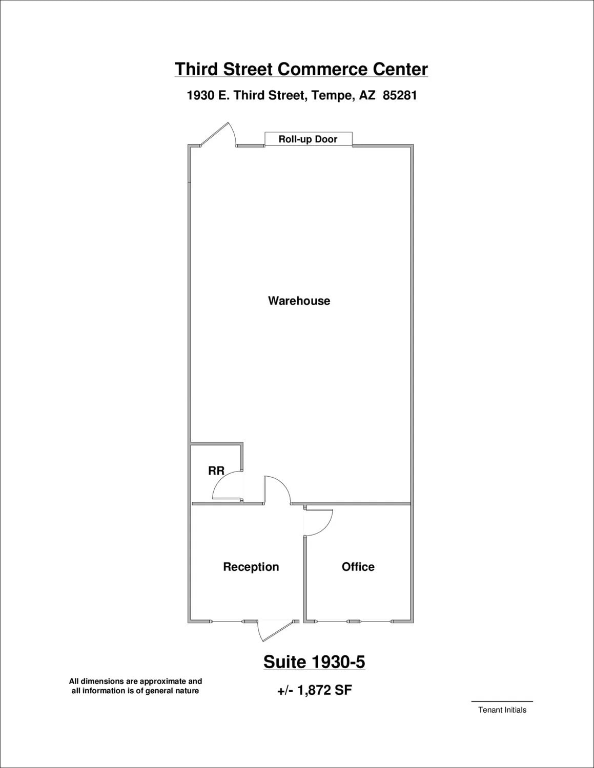 1920-1930 E 3rd St, Tempe, AZ for lease Floor Plan- Image 1 of 1