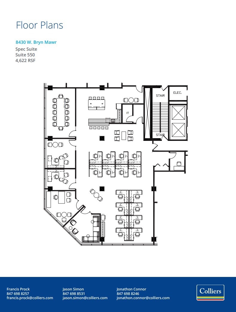 8410 W Bryn Mawr Ave, Chicago, IL for lease Floor Plan- Image 1 of 1