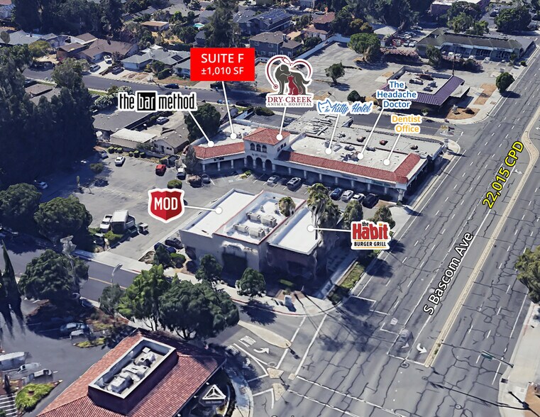 2020 S Bascom Ave, Campbell, CA for sale - Aerial - Image 1 of 1