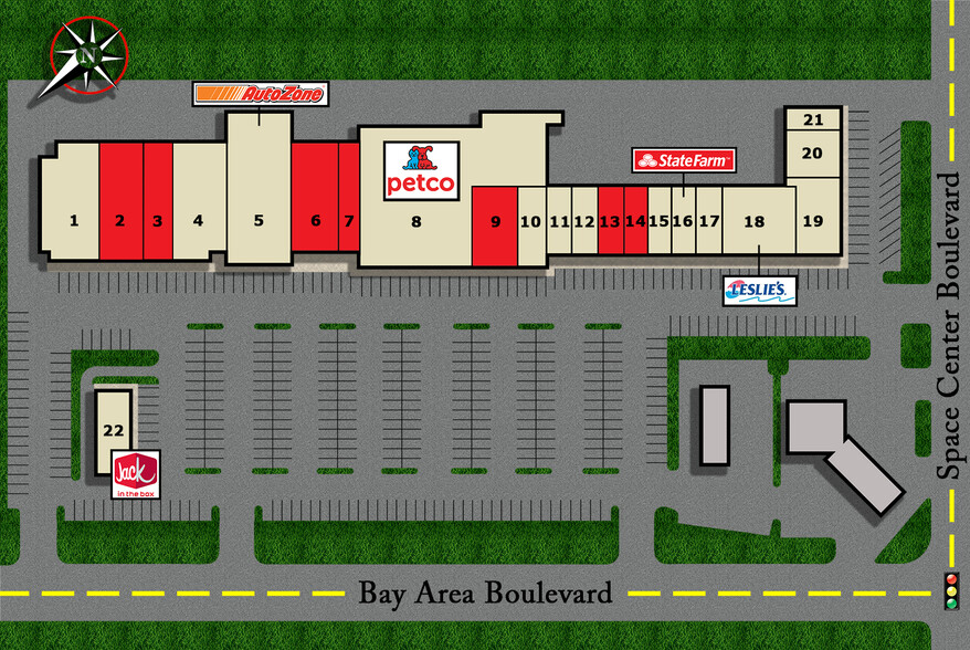 2402-2416 Bay Area Blvd, Houston, TX for lease - Site Plan - Image 2 of 2