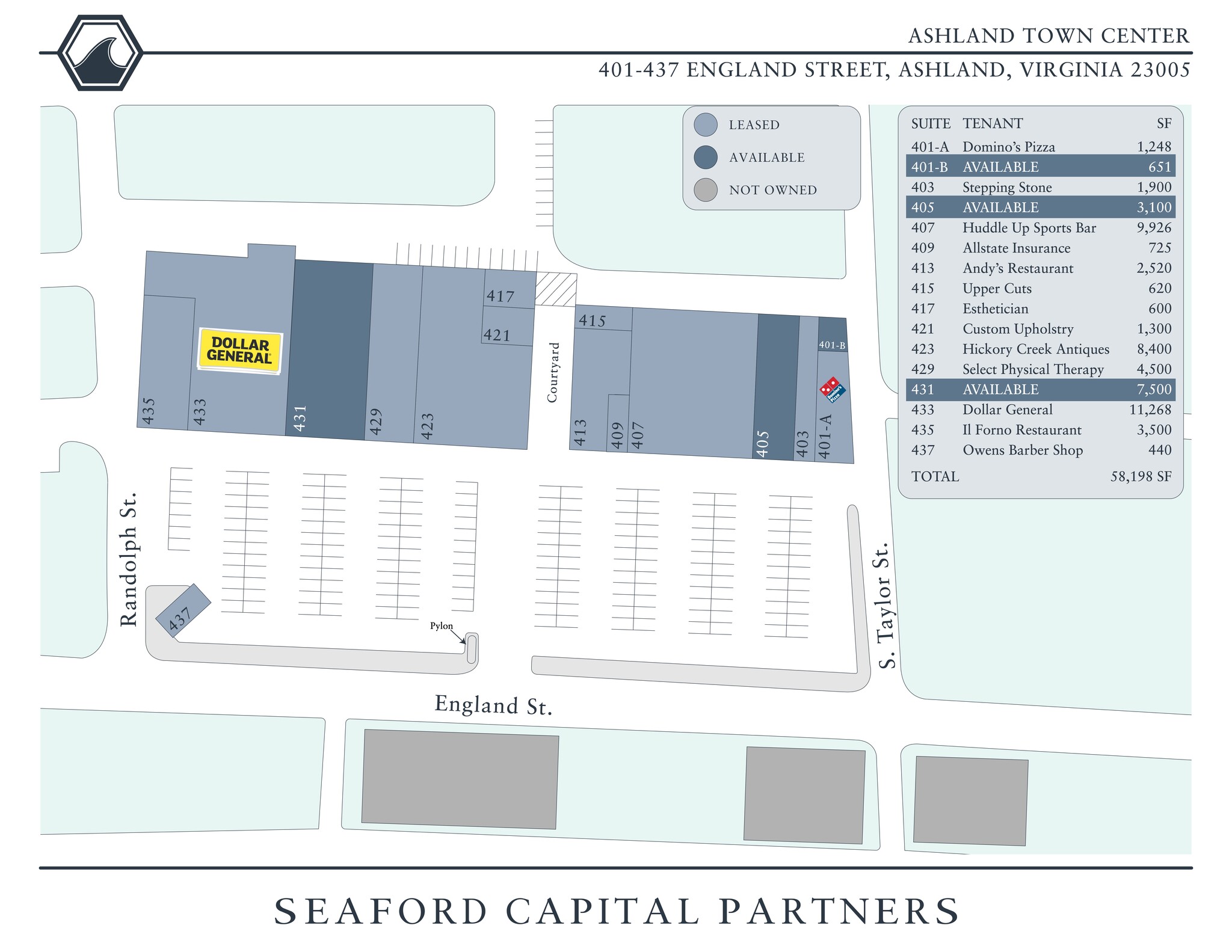 401-435 England St, Ashland, VA for lease Site Plan- Image 1 of 4