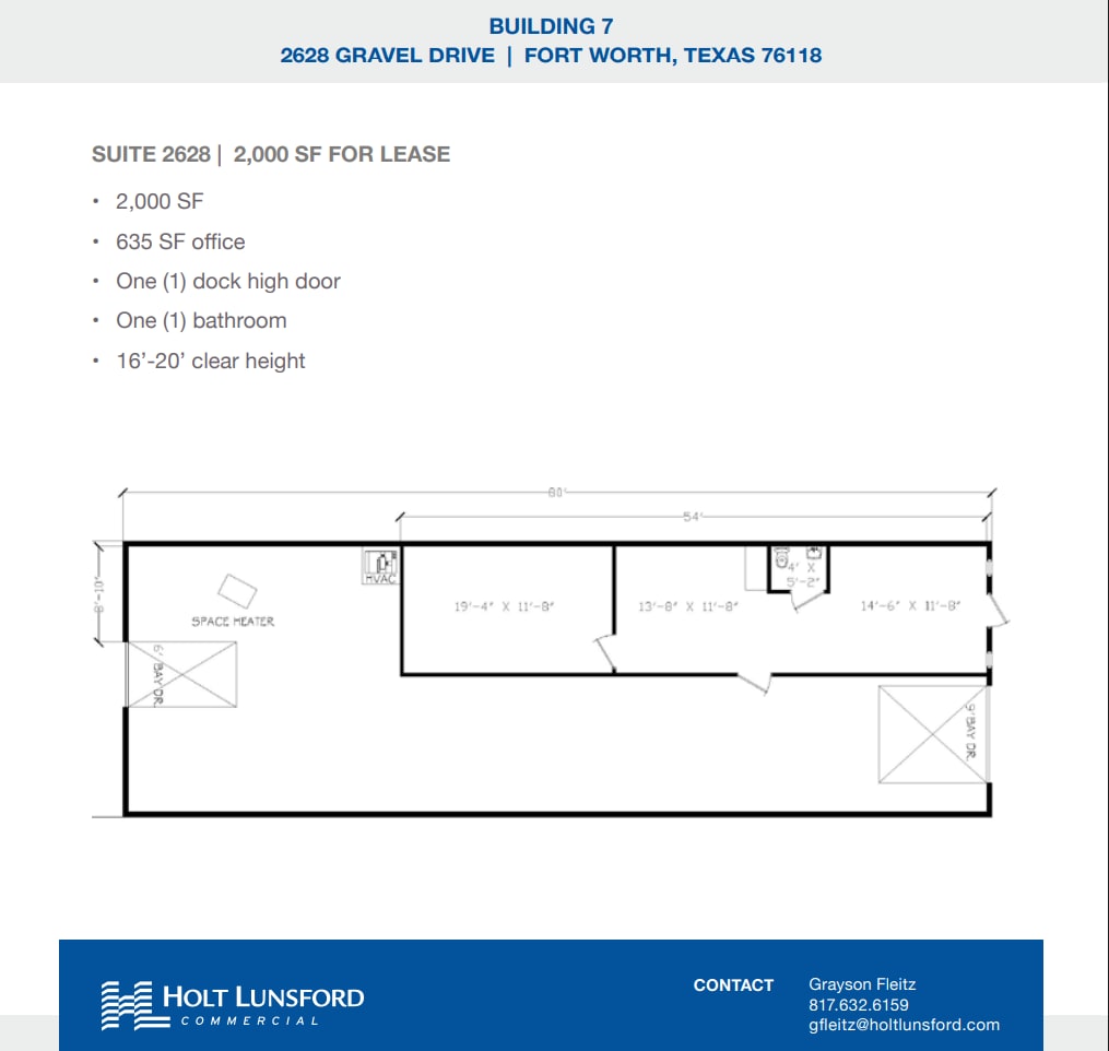 2501-2519 Gravel Dr, Fort Worth, TX for lease Floor Plan- Image 1 of 1
