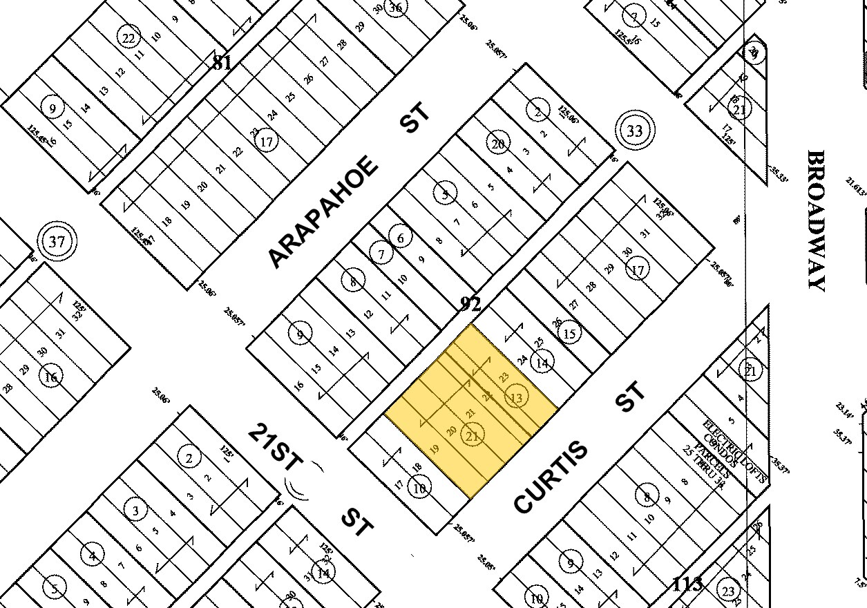 2101-2123 Curtis St, Denver, CO for sale Plat Map- Image 1 of 1