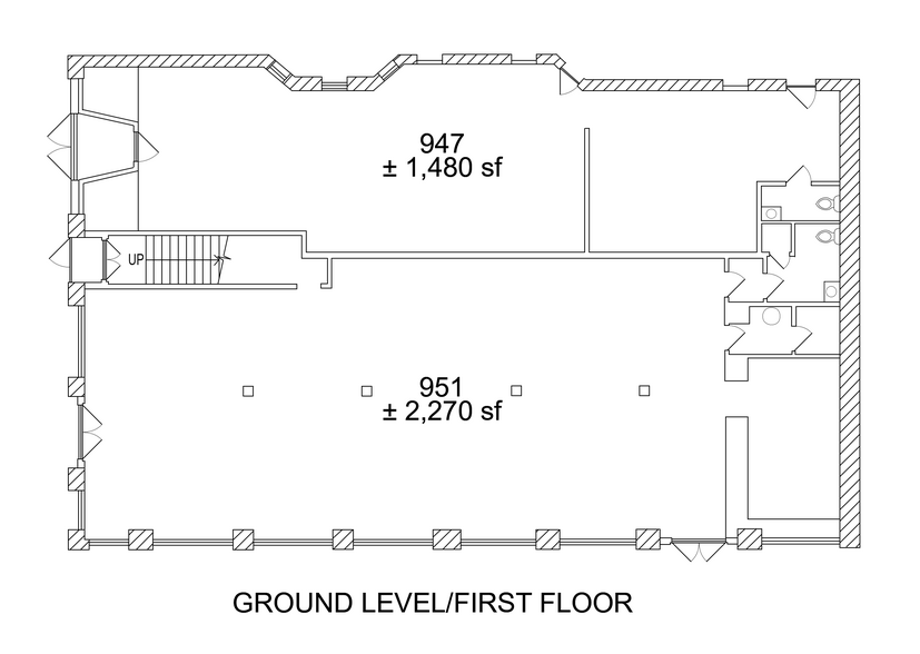 947-951 F St, Fresno, CA for lease - Floor Plan - Image 3 of 4