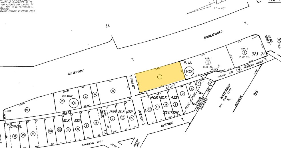 3315-3345 Newport Blvd, Newport Beach, CA for lease - Plat Map - Image 2 of 5