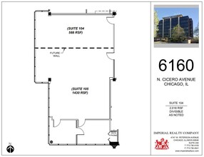 6160 N Cicero Ave, Chicago, IL for lease Floor Plan- Image 2 of 4