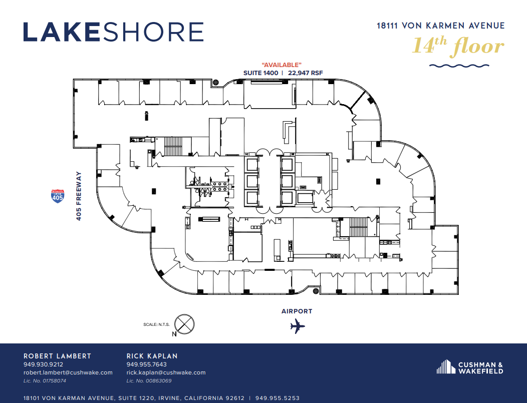 18101 Von Karman Ave, Irvine, CA for lease Floor Plan- Image 1 of 1