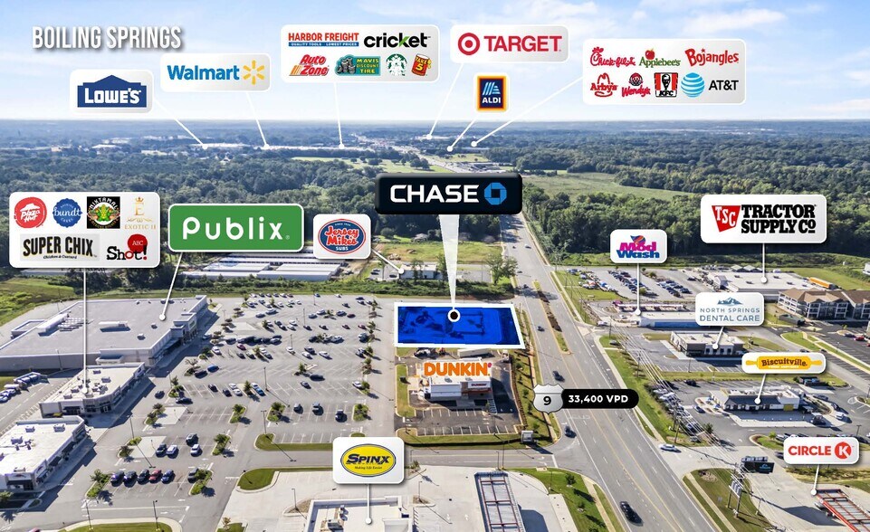 4400 SC-9, Boiling Springs, SC for sale - Aerial - Image 2 of 3