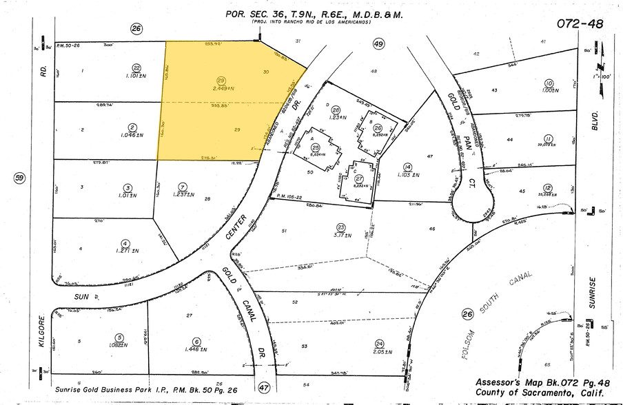 11171 Sun Center Dr, Rancho Cordova, CA for lease - Plat Map - Image 3 of 14