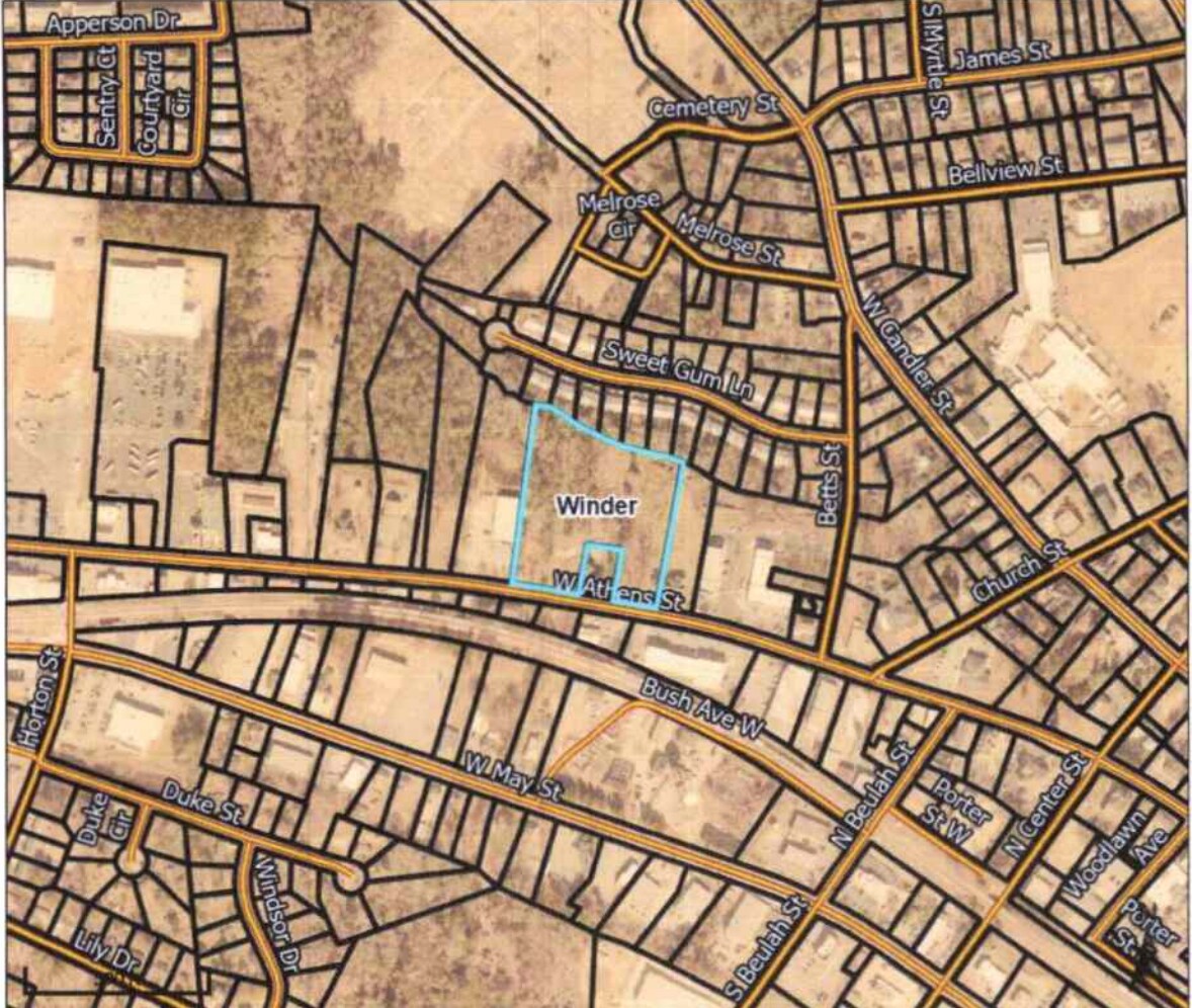 West Athens Street, Winder, GA for sale Aerial- Image 1 of 2