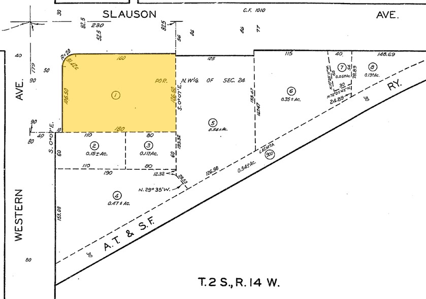 1752 W Slauson Ave, Los Angeles, CA for sale - Plat Map - Image 3 of 16