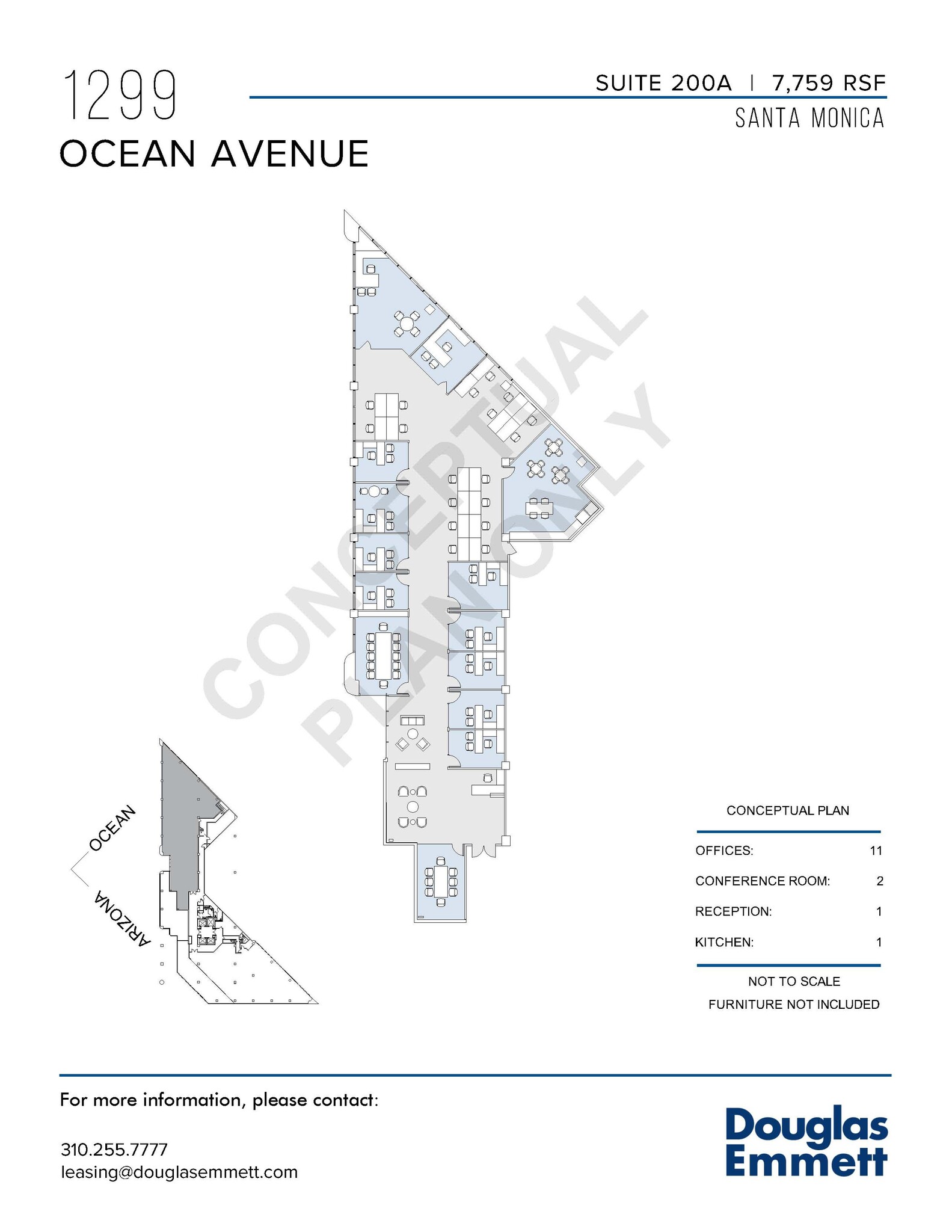 1299 Ocean Ave, Santa Monica, CA for lease Floor Plan- Image 1 of 1