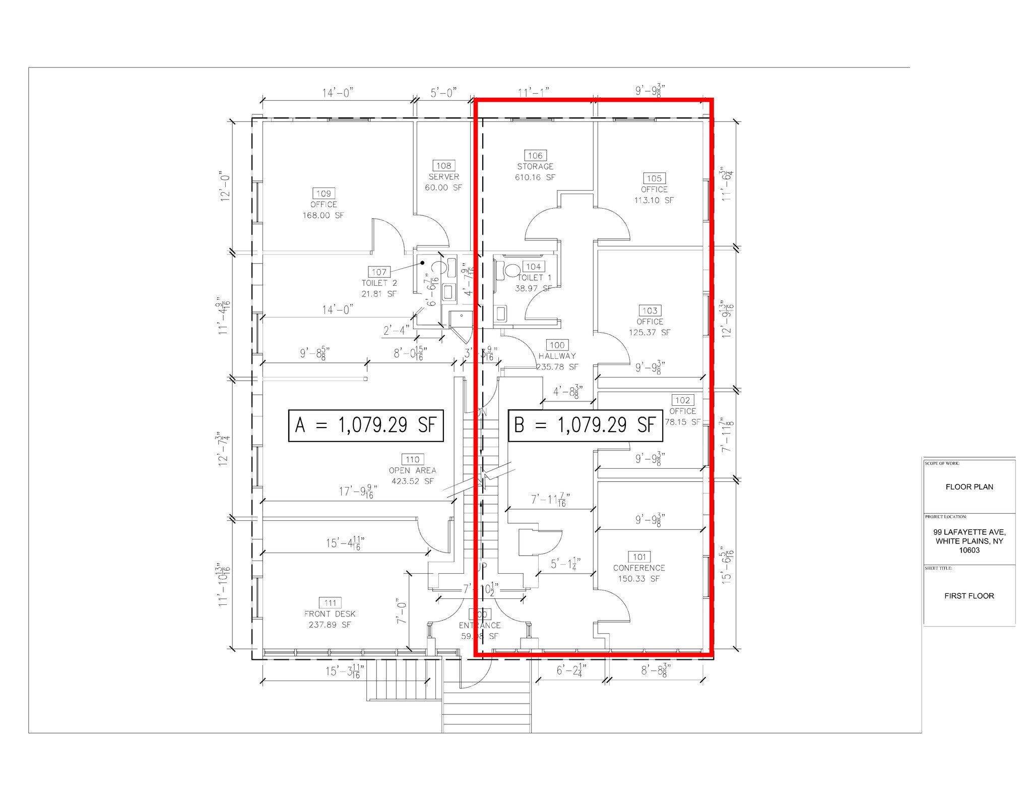 99 Lafayette Ave, White Plains, NY for lease Site Plan- Image 1 of 1