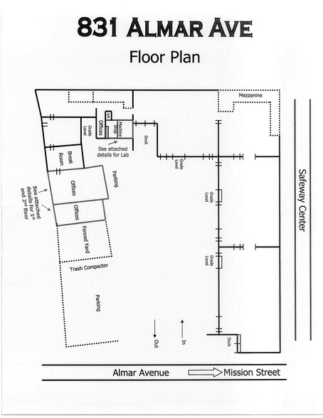 831 Almar Ave, Santa Cruz, CA for lease - Site Plan - Image 3 of 3