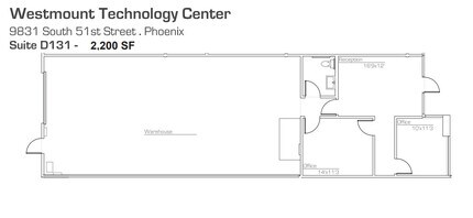 9831 S 51st St, Phoenix, AZ for lease Floor Plan- Image 2 of 2