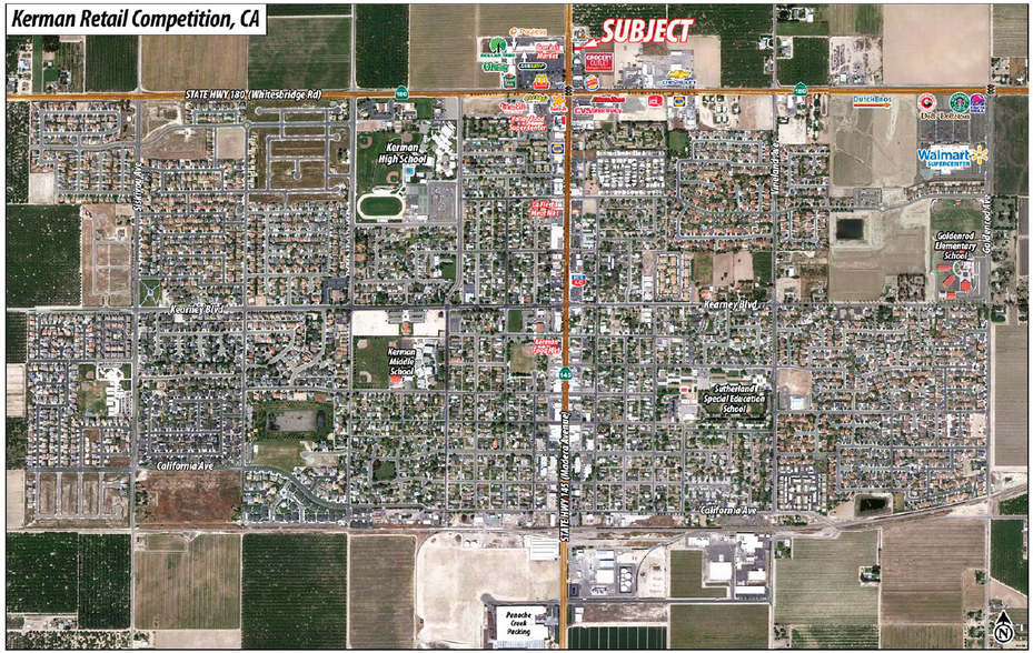 190-196 N Madera Ave, Kerman, CA for lease - Aerial - Image 3 of 4