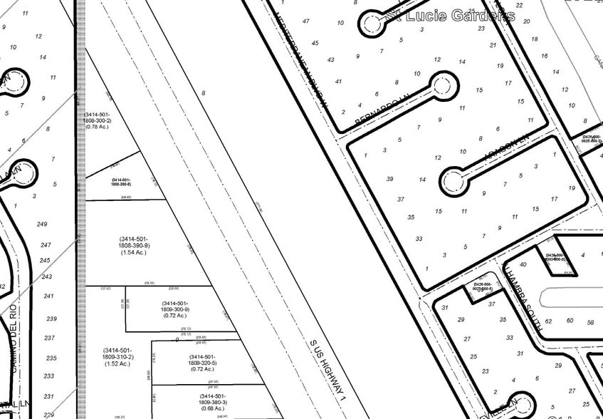 7991-8031 S Us-1 Hwy, Port Saint Lucie, FL for lease - Plat Map - Image 2 of 32