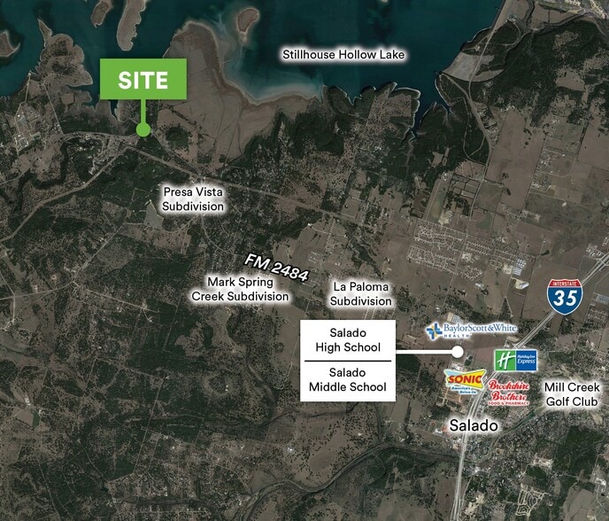 10500-10520 FM2484, Salado, TX for lease - Aerial - Image 2 of 5