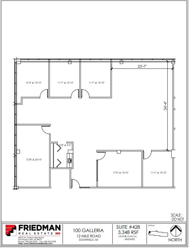 100 Galleria Officentre, Southfield, MI for sale Floor Plan- Image 1 of 2