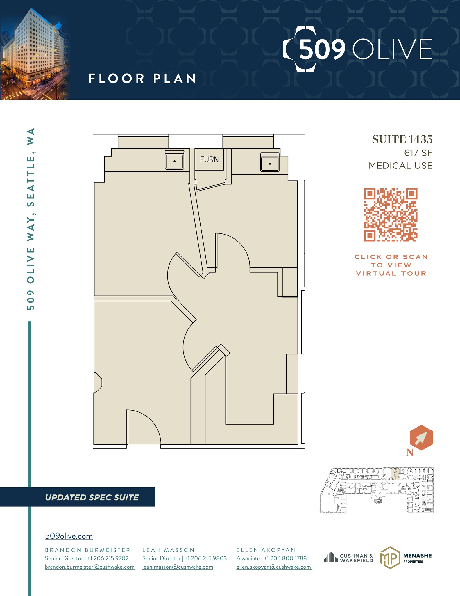 509 Olive Way, Seattle, WA for lease Floor Plan- Image 1 of 1