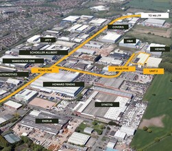 Road Five, Winsford, CHS - aerial  map view