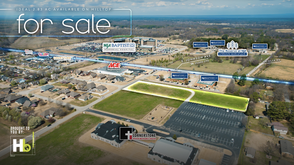 2.83 AC Disciple Dr., Jonesboro, AR for sale - Aerial - Image 1 of 6