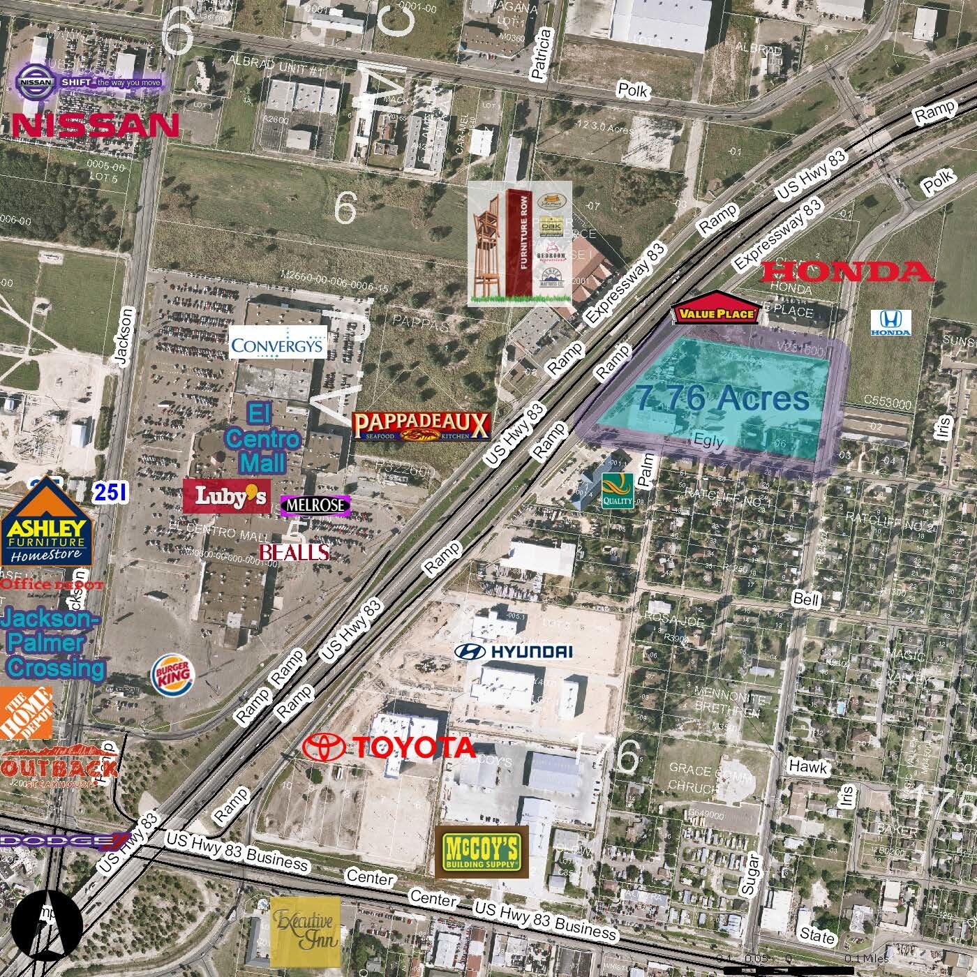 1215 W Expressway 83, Pharr, TX for sale Aerial- Image 1 of 1