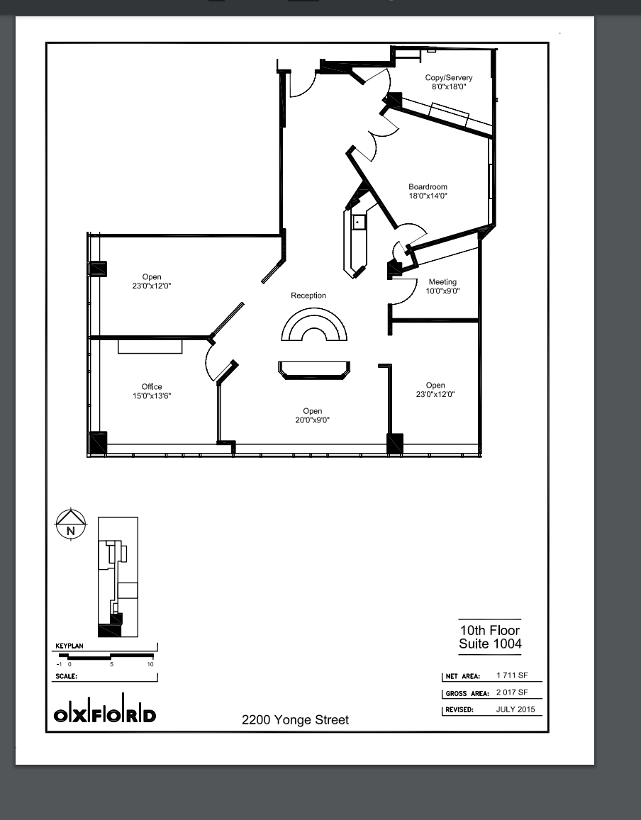 2200 Yonge St, Toronto, ON for lease Floor Plan- Image 1 of 1