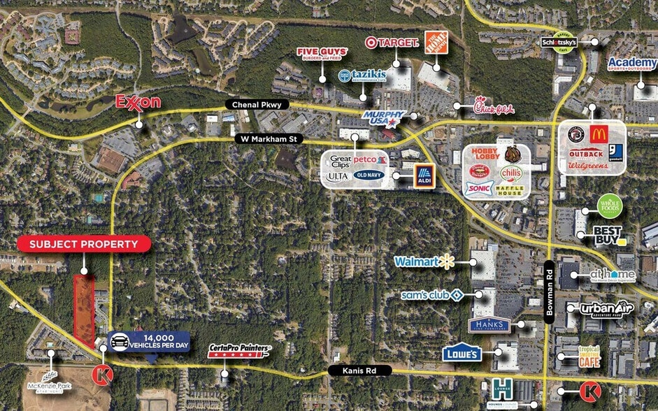 14118 Kanis Rd, Little Rock, AR for lease - Aerial - Image 3 of 3