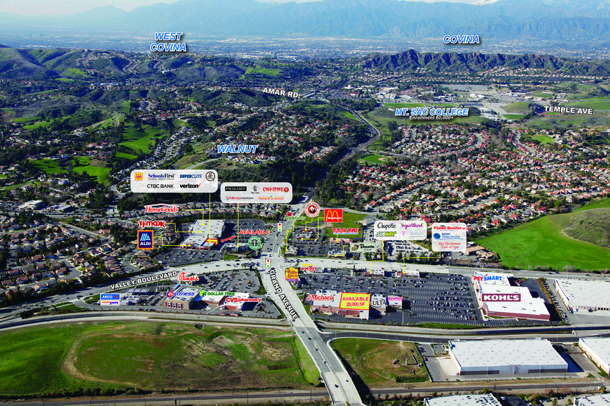 21630-21818 Valley Blvd, Walnut, CA for lease - Aerial - Image 3 of 14