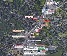 402 Washington St, Dedham, MA - AERIAL  map view