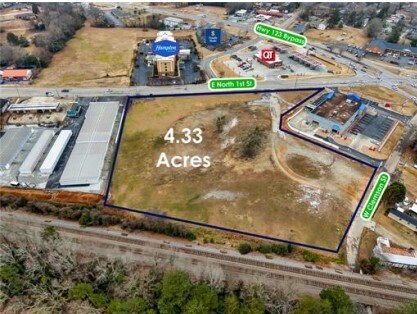 1018 E North 1st St, Seneca, SC for sale Aerial- Image 1 of 2