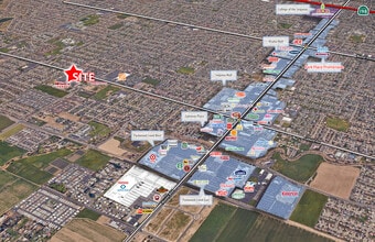 3927 W Caldwell Ave, Visalia, CA - AERIAL  map view - Image1