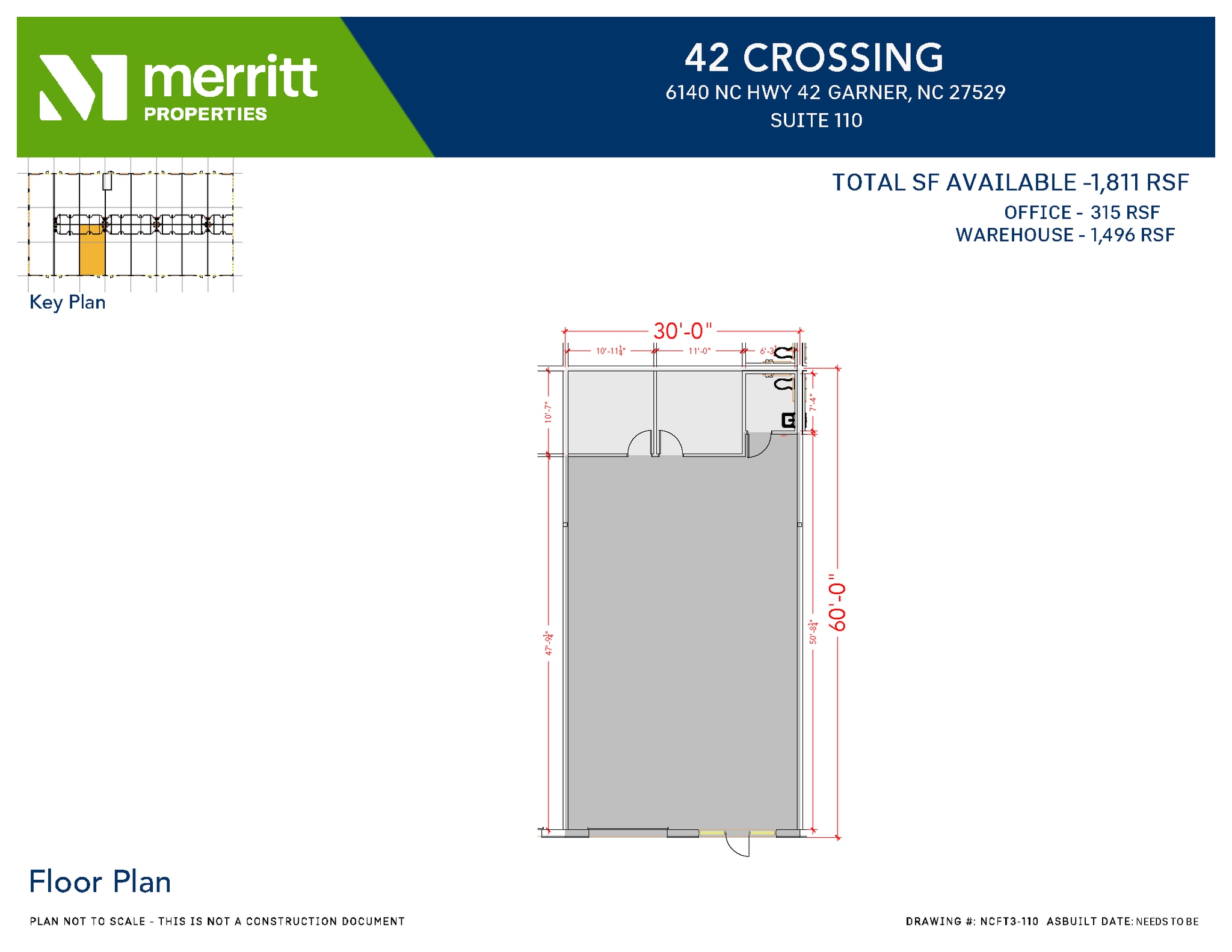 6100 NC Highway 42 W, Garner, NC for lease Floor Plan- Image 1 of 3