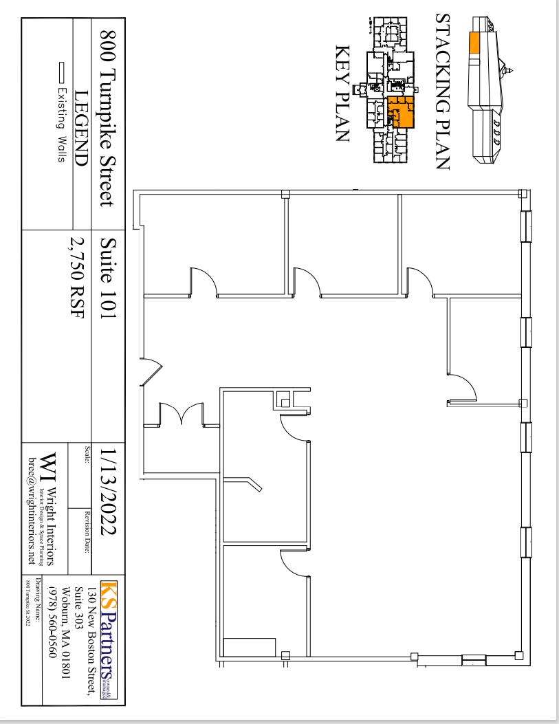 800 Turnpike St, North Andover, MA for lease Floor Plan- Image 1 of 1