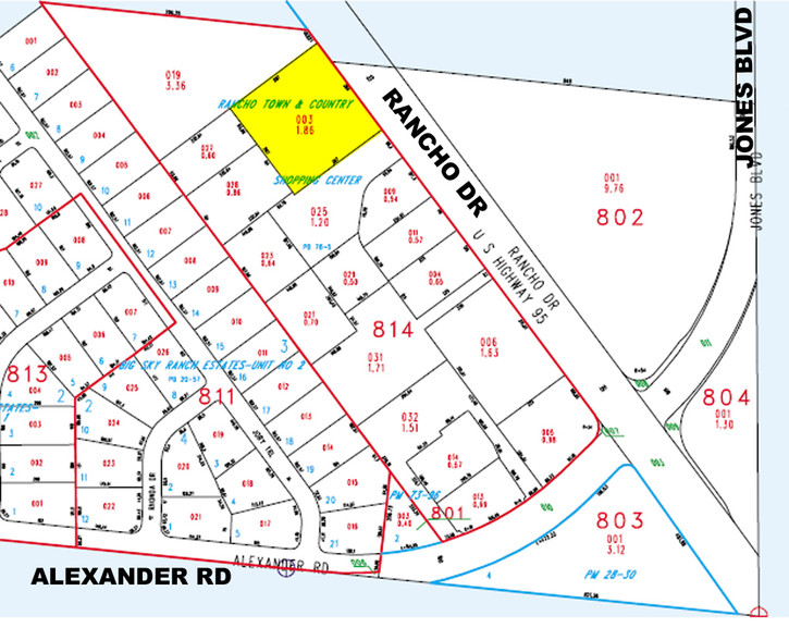 4141 N Rancho Dr, Las Vegas, NV for lease - Plat Map - Image 3 of 4