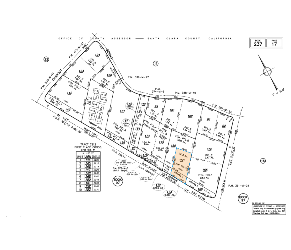 2040 N 1st St, San Jose, CA for sale Plat Map- Image 1 of 2