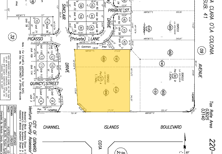 1611-1681 E Channel Islands Blvd, Oxnard, CA for lease - Plat Map - Image 2 of 9