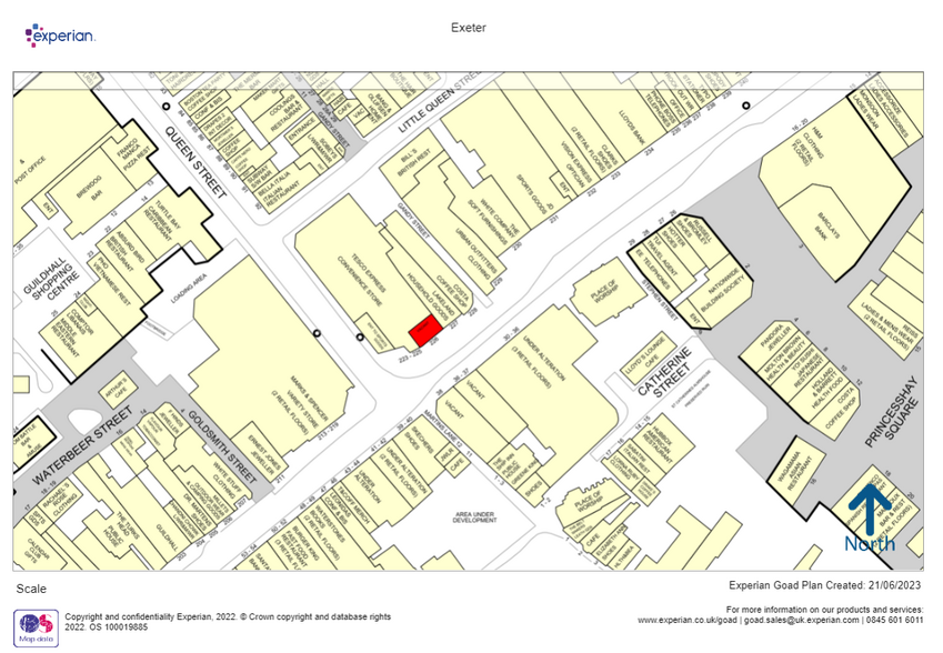 223-226 High St, Exeter for lease - Goad Map - Image 1 of 3