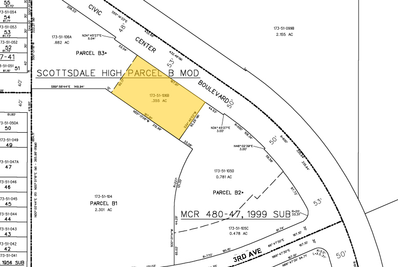 4280 N Drinkwater Blvd, Scottsdale, AZ for lease - Plat Map - Image 2 of 9