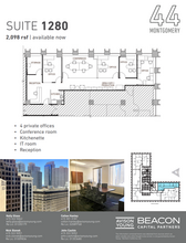 44 Montgomery St, San Francisco, CA for lease Floor Plan- Image 1 of 2