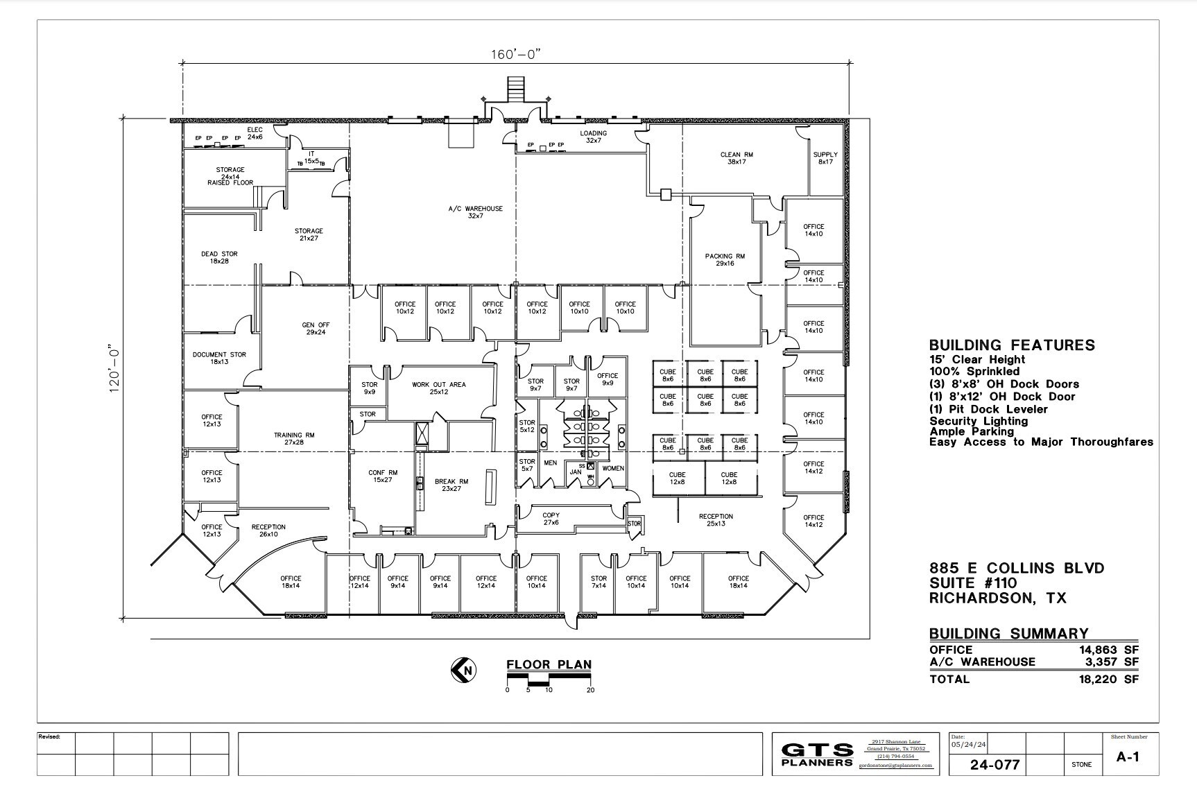 885 E Collins Blvd, Richardson, TX for lease Floor Plan- Image 1 of 1