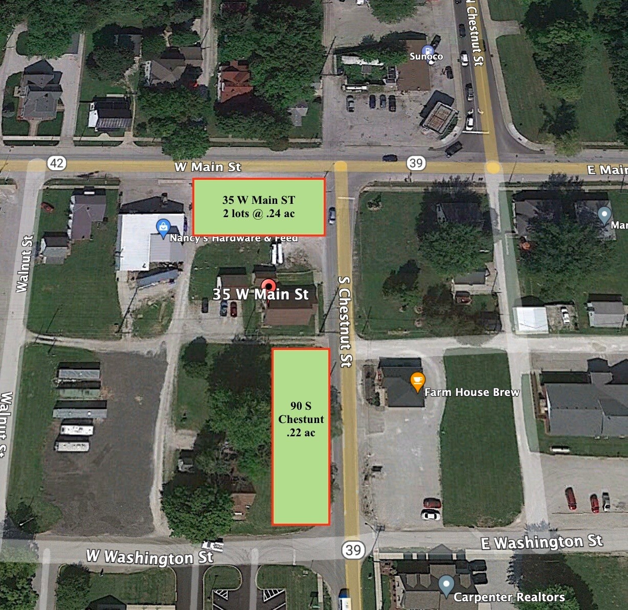 35 W Main, Monrovia, IN for sale Aerial- Image 1 of 1