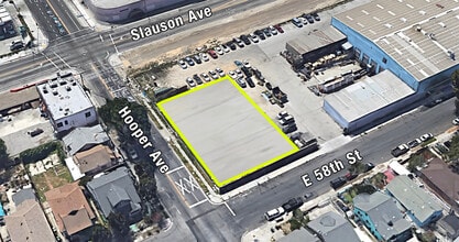 5801 Hooper Ave, Los Angeles, CA - AERIAL  map view