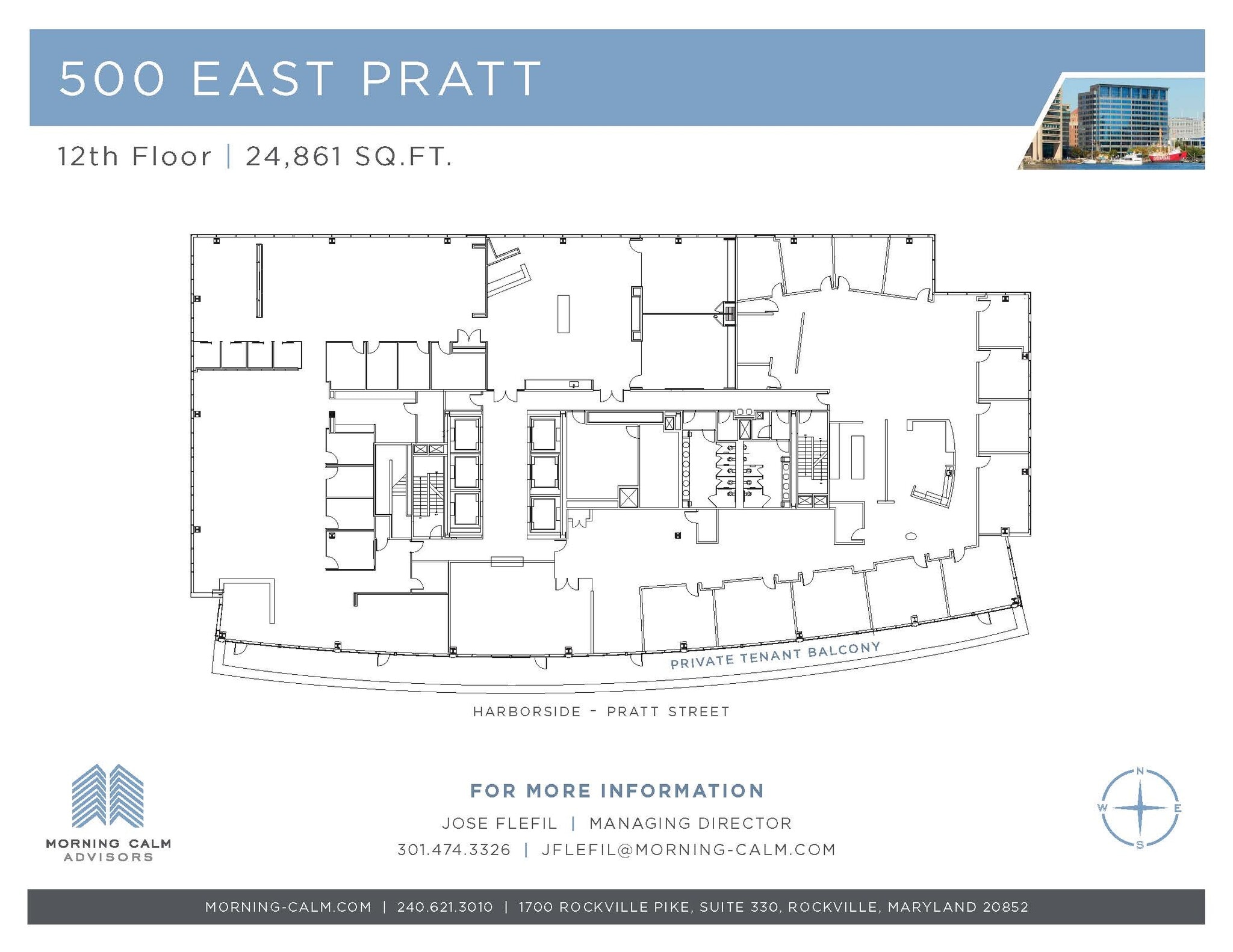500 E Pratt St, Baltimore, MD for lease Floor Plan- Image 1 of 2